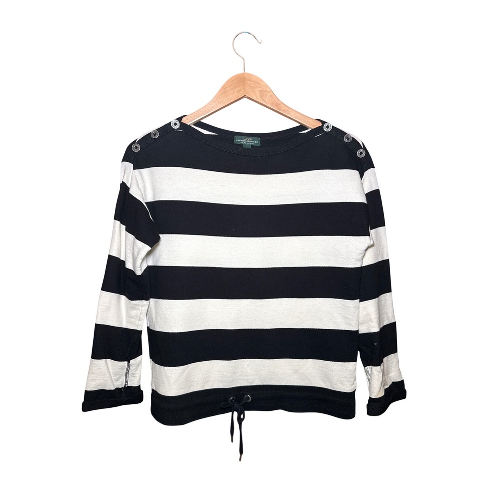 Lauren Jeans Co Ralph Lauren Striped Boat Neck Top Size Small Nautical